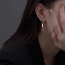 이미지를 갤러리 뷰어에 로드 , 한국 스틸 더블 바 2cm 참 귀걸이 6cm
