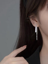 이미지를 갤러리 뷰어에 로드 , 기하학 체인 펑크 스터드 2cm 직사각형 참 귀걸이 5-6cm
