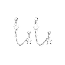 Load image into Gallery viewer, On Sale Solid Steel 10mm Korean Star Fashion Short 1.5mm Cable Chain Link Earrings 3cm
