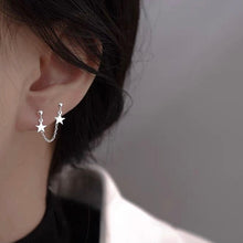 Load image into Gallery viewer, On Sale Solid Steel 10mm Korean Star Fashion Short 1.5mm Cable Chain Link Earrings 3cm
