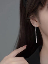 이미지를 갤러리 뷰어에 로드 , 한국 펑크 2.5cm 직사각형 참 바 귀걸이 8.5-9cm
