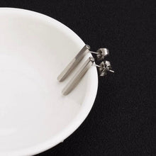 이미지를 갤러리 뷰어에 로드 , 미니멀리스트 스타일 15mm 스테인레스 스틸 바 귀걸이 스터드 남녀공용
