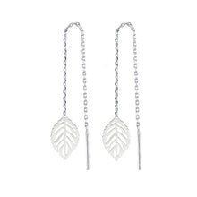 Load image into Gallery viewer, Elegant Stainless Steel Thin Light weight Leaf Earrings 12cm
