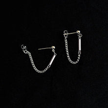 Load image into Gallery viewer, Korean Fashion 1cm Stick Charm Steel Chains Earrings
