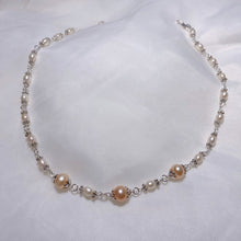 Load image into Gallery viewer, S925 AAA south-sea freshwater Pearls beaded vintage style flower cap necklace 15-16 inches
