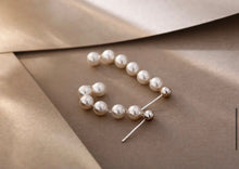 이미지를 갤러리 뷰어에 로드 , 한국 패션 스타일 우아한 5mm 크리스탈 진주 귀걸이 스터드
