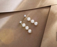 이미지를 갤러리 뷰어에 로드 , 한국 패션 스타일 우아한 5mm 크리스탈 진주 귀걸이 스터드
