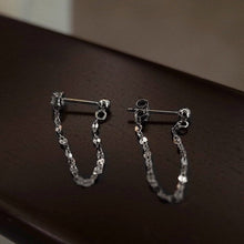 이미지를 갤러리 뷰어에 로드 , 한국 패션 커피빈 체인 귀걸이 스테인레스 스틸 미니멀리스트 스터드
