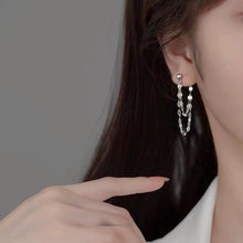 이미지를 갤러리 뷰어에 로드 , 한국 패션 커피빈 체인 귀걸이 스테인레스 스틸 미니멀리스트 스터드
