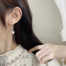 Load image into Gallery viewer, Korean Fashion 14mm Clear Ab Butterfly Austrian Bead Threader Earrings 12cm
