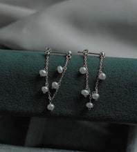 Load image into Gallery viewer, Surgical Steel 3mm Baroque Natural Pearls Earrings 4-4.5cm Wedding
