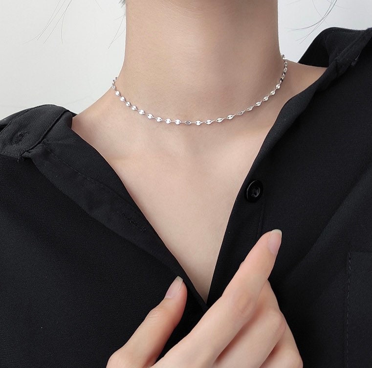 써지컬 스틸 커피빈 목걸이 15/16/17/18/19/20인치 스프링 링