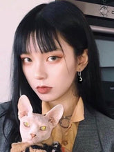 이미지를 갤러리 뷰어에 로드 , 한국식 체인 16mm 달 달 참 귀걸이 스터드 5cm
