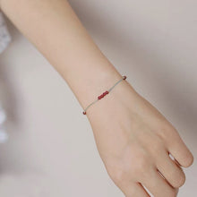 이미지를 갤러리 뷰어에 로드 , S925 스프링 링 소형 3mm 가넷 팔찌 6/7/8인치 + 0.25인치 익스텐더
