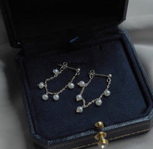 Load image into Gallery viewer, Surgical Steel 3mm Baroque Natural Pearls Earrings 4-4.5cm Wedding
