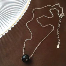 Load image into Gallery viewer, S925 Gemstone 8mm AAA Strawberry Quartz/Obsidian/Labradorite/Amethyst Necklace ~16-17 inches
