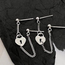 Load image into Gallery viewer, Double Piercing Earrings Lock Stainless Steel 3cm
