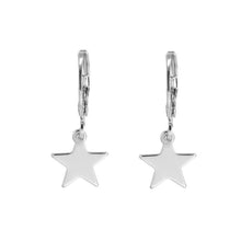 Load image into Gallery viewer, Gold Plated/ Surgical Steel Minimalist Style Korean Stainless Steel 10mm Star Charm Hoop Earrings
