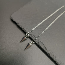 이미지를 갤러리 뷰어에 로드 , 미니멀리스트 스타일 펑크 스테인레스 스틸 1.2cm 스파이크 스레더 귀걸이 8cm
