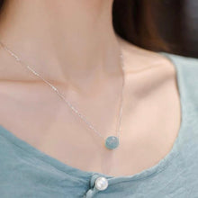 Load image into Gallery viewer, S925 Minimalist Single Gemstone AAA Blue Natural Aquamarine Crystal Necklace 16-18inches
