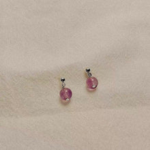 Load image into Gallery viewer, Minimalist Surgical Steel 6mm Natural Small Amethyst Earrings
