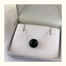 Load image into Gallery viewer, S925 Gemstone 8mm AAA Strawberry Quartz/Obsidian/Labradorite/Amethyst Necklace ~16-17 inches
