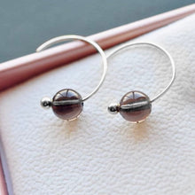 Load image into Gallery viewer, Surgical Steel 8mm Smoky Quartz Earrings Hook
