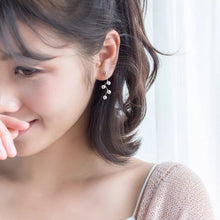 Load image into Gallery viewer, Silver/Gold Plated Steel Korean Style 5mm Crystal Pearls Flower Handmade Elegant Studs Earrings
