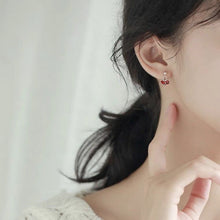 이미지를 갤러리 뷰어에 로드 , 스틸 3mm 작은 미니 가넷 천연 보석 귀걸이
