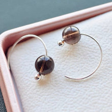 Load image into Gallery viewer, Surgical Steel 8mm Smoky Quartz Earrings Hook
