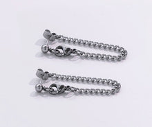 이미지를 갤러리 뷰어에 로드 , 한국 스테인레스 스틸 랍스터 클로 걸쇠 체인 귀걸이
