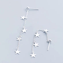 이미지를 갤러리 뷰어에 로드 , 한국 패션 스테인레스 스틸 10mm 별 참 귀걸이 7cm
