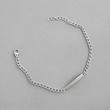 Load image into Gallery viewer, Korean Chain 2x3mm Steel Bar 2.5cm Bracelet 6/7/8 inches + 0.5 inch Extender
