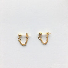 Load image into Gallery viewer, Mini 18K Gold Plated/ Surgical Steel Earrings 1.5cm Chain Earrings
