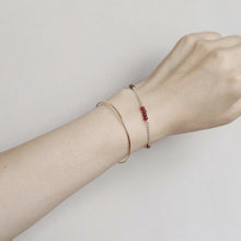 이미지를 갤러리 뷰어에 로드 , S925 스프링 링 소형 3mm 가넷 팔찌 6/7/8인치 + 0.25인치 익스텐더
