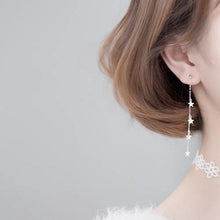 이미지를 갤러리 뷰어에 로드 , 한국 패션 스테인레스 스틸 10mm 별 참 귀걸이 7cm
