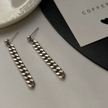 이미지를 갤러리 뷰어에 로드 , 한국식 스테인레스 스틸 청키 쿠바 체인 3.8mm 귀걸이 5cm
