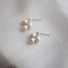 Load image into Gallery viewer, Surgical Steel 6mm Oval Freshwater Pearls Stud Earrings
