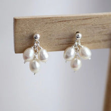 Load image into Gallery viewer, Surgical Steel 6mm Oval Freshwater Pearls Stud Earrings
