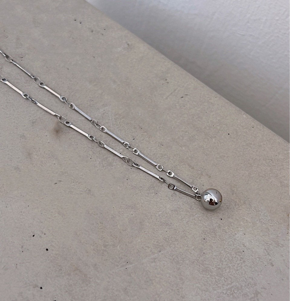 스테인레스 스틸 1cm 스틱 커넥터 4mm 무봉제 강철 비드 목걸이 16-18인치
