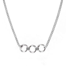 Load image into Gallery viewer, Korean Style Kpop Punk 10mm Circle Ring Necklace Solid Stainless Steel 16-18 Inches
