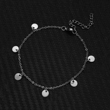 Load image into Gallery viewer, Korean Style Stainless Steel 6mm Circle Charm Cable Chain Bracelet 6/7/8 Inches with Extender
