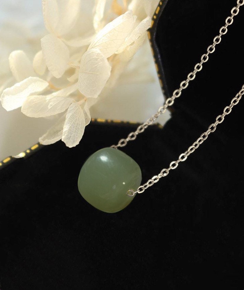 Single Bead/ Triple Beads Green Authentic Untreated Nephrite Jade