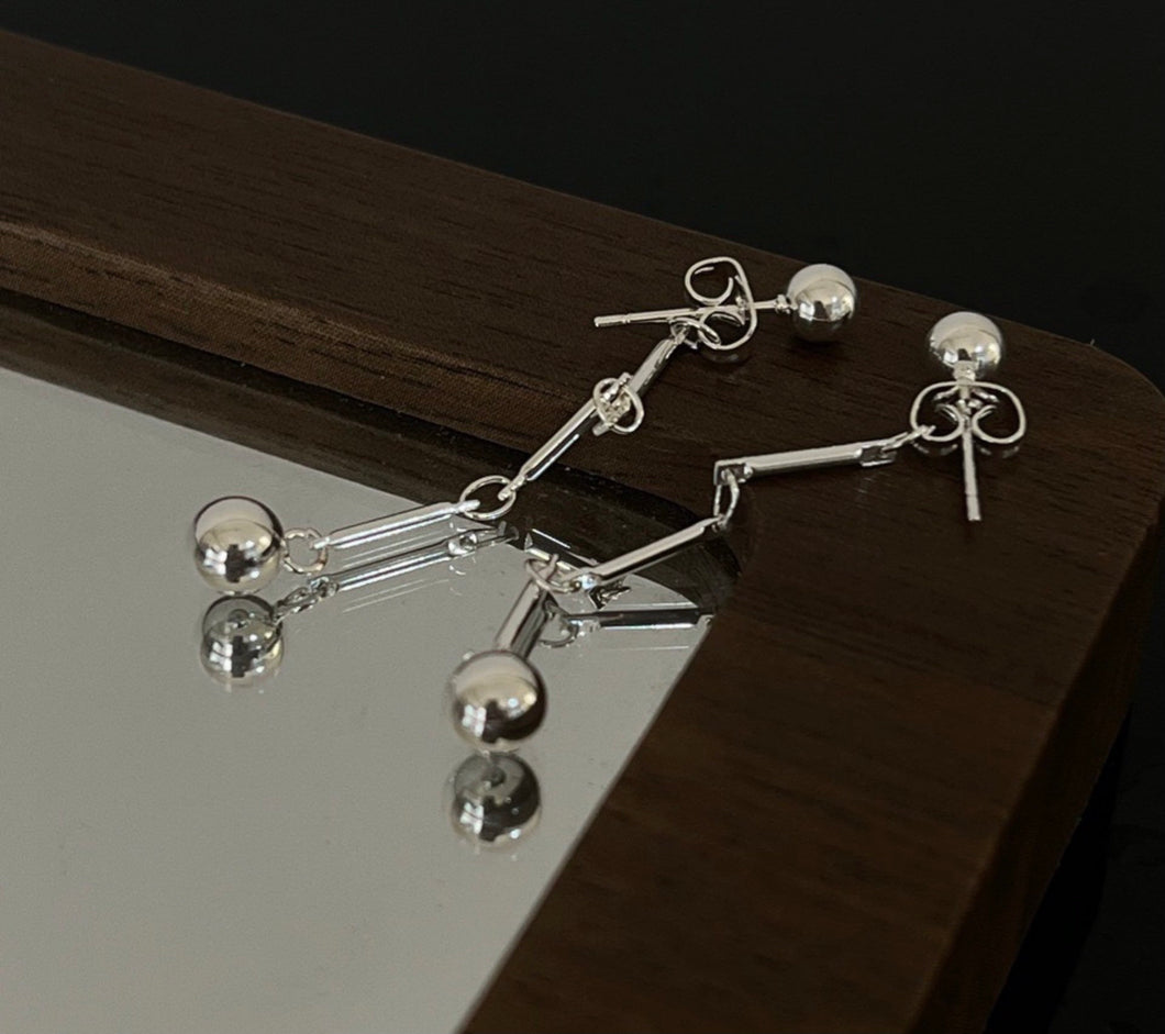 스테인레스 스틸 4mm 포스트 이음매 없는 스틸 비즈 귀걸이