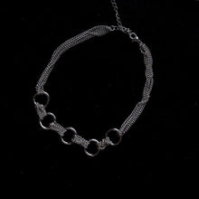 Load image into Gallery viewer, Punk Solid Stainless Steel 10mm Circle Ring Curb Chain Chocker Necklace 14/15/16 inches with Extender
