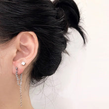 이미지를 갤러리 뷰어에 로드 , 한국식 1.5mm 케이블 체인 펑크 귀걸이 7cm
