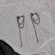 이미지를 갤러리 뷰어에 로드 , 한국식 1.5mm 케이블 체인 펑크 귀걸이 7cm
