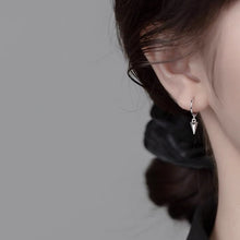 Load image into Gallery viewer, Korean Style Punk Kpop 12mm Mini Solid Seamless Steel Spike Earrings Hoop Lever Back
