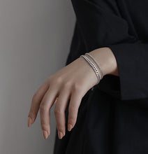 이미지를 갤러리 뷰어에 로드 , 세트 2 다른 팔찌 우정 커플 체인 팔찌 쿠바 및 커브 체인 팔찌 6/7/8 인치 익스텐더 포함
