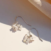 Load image into Gallery viewer, Rainbow AB/White Korean Style Little Flower Imitation Pearls Bead Surgical Stainless Steel Small Earrings Ear Wire Flora
